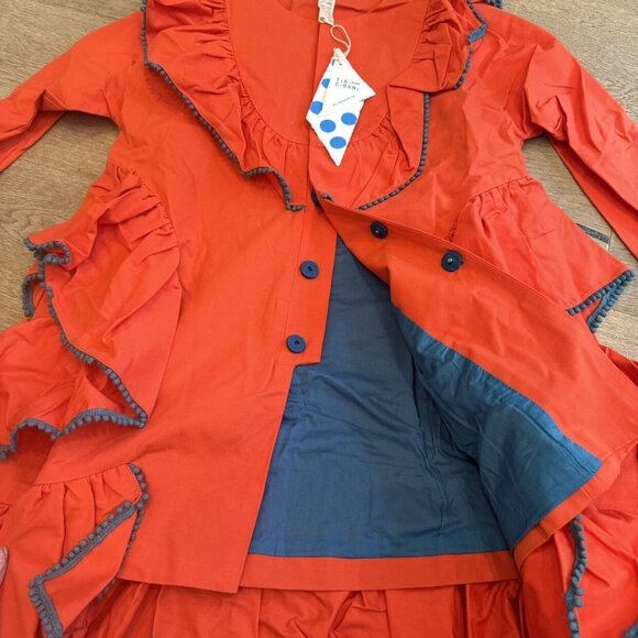 Tía Cibani Res Ruffle Dress Coat Jacket - Picture 4 of 7
